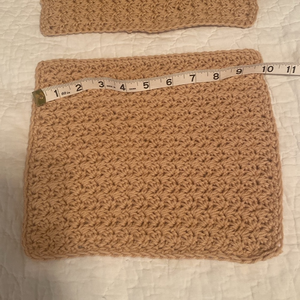 Handmade Cotton Washcloth Set of 2 - Picture 3 of 4